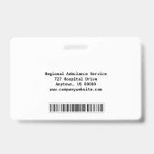 Paramedische beveiligings-ID-badge Badge (Achterkant)
