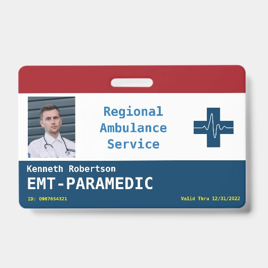 Paramedische beveiligings-ID-badge Badge (Voorzijde)
