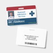 Paramedische beveiligings-ID-badge Badge (Voor- en achterkant)