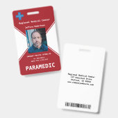 Paramedische beveiligings-ID-badge Badge (Voor- en achterkant)