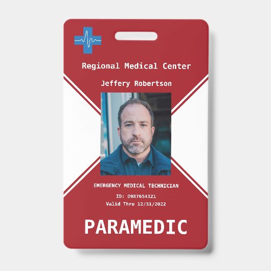Paramedische beveiligings-ID-badge Badge (Voorzijde)
