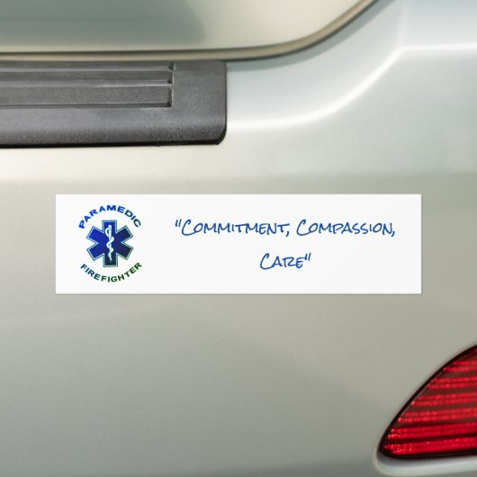 Paramedische brandweerman bumpersticker (Op auto)