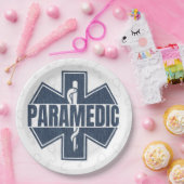 Paramedische denimtextuur papieren bordje (Feest)