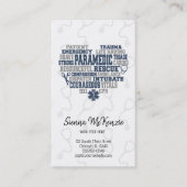 Paramedische denimtextuur visitekaartje (Voorkant)