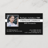 Paramedische EMS aangepaste foto noodambulance Visitekaartje (Voorkant)