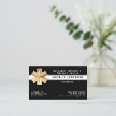 Paramedische EMS EMT Gold Ambulance Logo QR-code Visitekaartje (Staand voorkant)