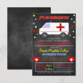 Paramedische EMT Afstuderen Invitation Kaart (Voorkant / Achterkant)