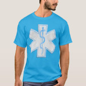 Paramedische EMT Blue Blauwgroen T-shirt (Voorkant)