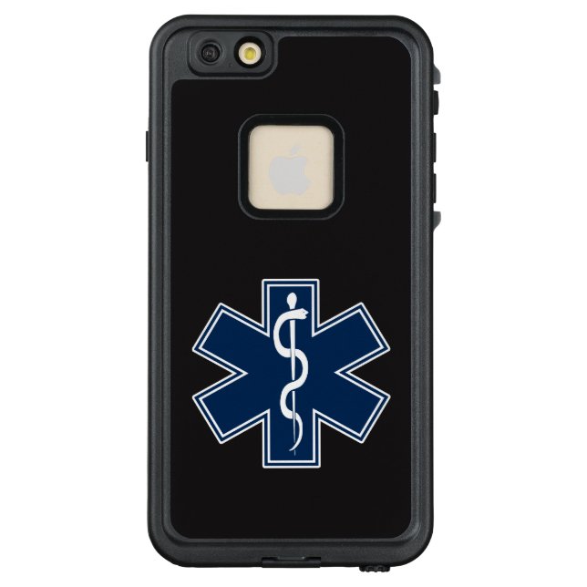 Paramedische EMT EMS Blue Star of Life LifeProof iPhone Hoesje (Achterkant)