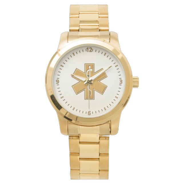 Paramedische EMT EMS Gold Horloge (Voorkant)