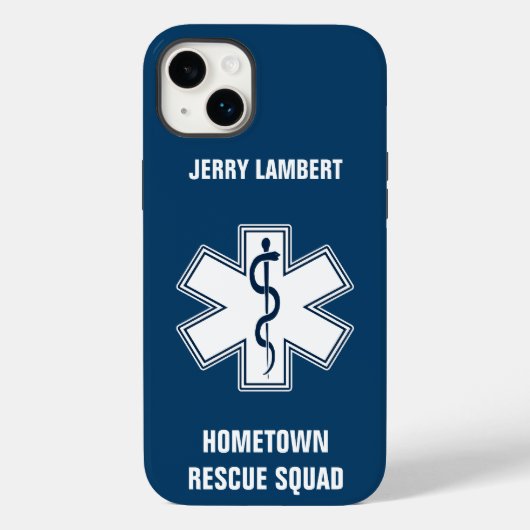Paramedische EMT EMS Name Sjabloon Case-Mate iPhone Case (Achterkant)