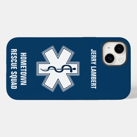 Paramedische EMT EMS Name Sjabloon Case-Mate iPhone Case (Achterkant (horizontaal))
