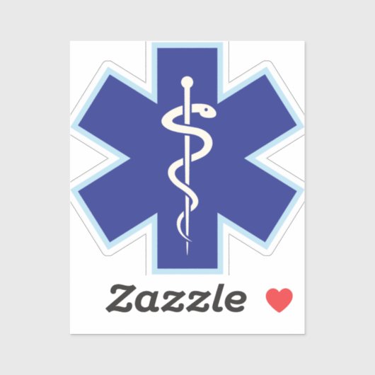 Paramedische EMT EMS Symbol Kiss-Cut Sticker (Vel)