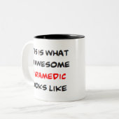 paramedische, geweldige tweekleurige koffiemok (Voorkant links)