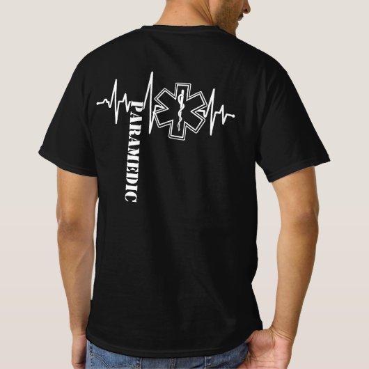 Paramedische hartslag verpleegkundige t-shirt (Achterkant)