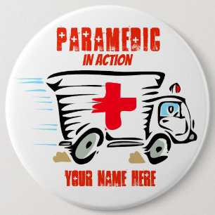 Paramedische kolossaal, 6-inch ronde Button
