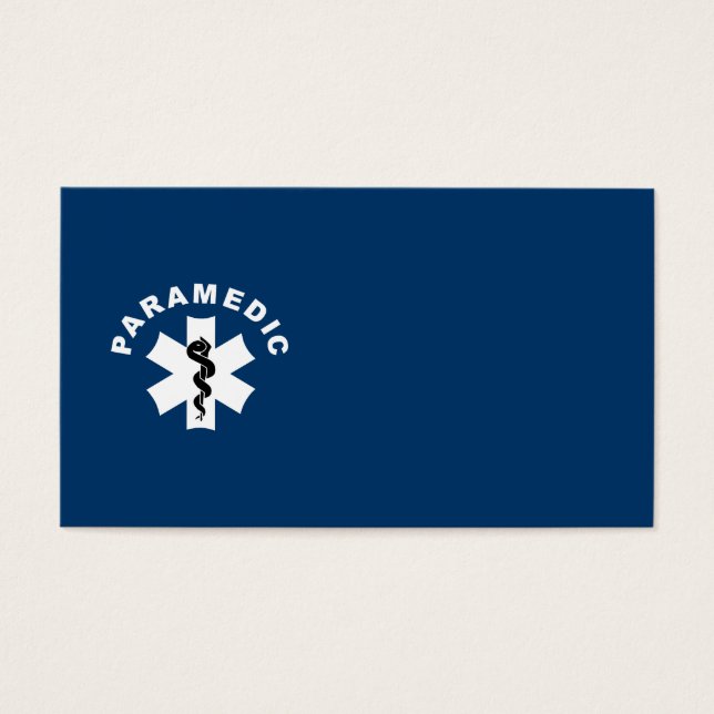 Paramedische Logo Thema Visitekaartjes (Voorkant)