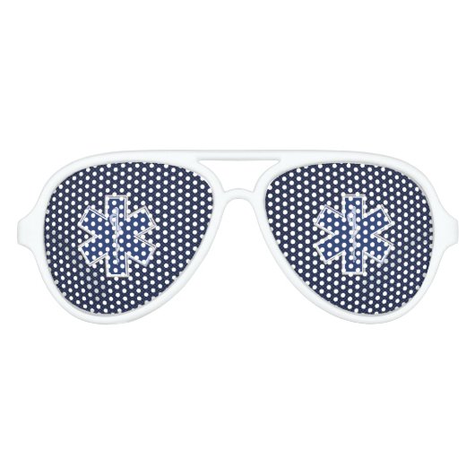 Paramedische medische spoedhulp Ster Aviator Zonnebril (Voorkant)