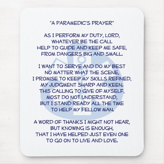 Paramedische muismatje muismat (Voorkant)