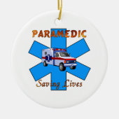Paramedische reddingslevens keramisch ornament (Voorkant)