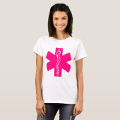 Paramedische roze ster van leven t-shirt (Voorkant volledig)