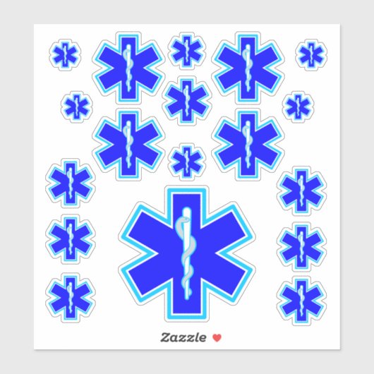 Paramedische spoeddiensten voor sterren sticker (Vel)