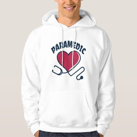 Paramedische stethoscoop met hart hoodie (Voorkant)