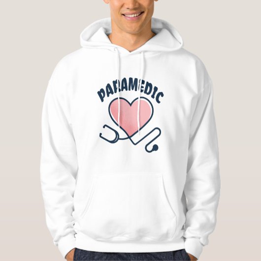 Paramedische stethoscoop met hart hoodie (Voorkant)