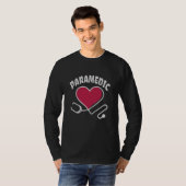 Paramedische stethoscoop met hart t-shirt (Voorkant volledig)