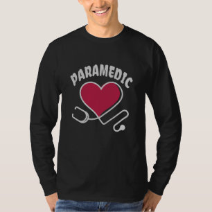 Paramedische stethoscoop met hart t-shirt