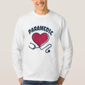 Paramedische stethoscoop met hart t-shirt (Voorkant)