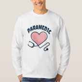 Paramedische stethoscoop met hart t-shirt (Voorkant)
