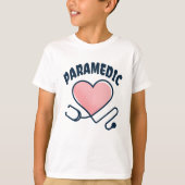 Paramedische stethoscoop met hart t-shirt (Voorkant)