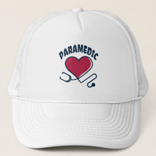 Paramedische stethoscoop met hart trucker pet