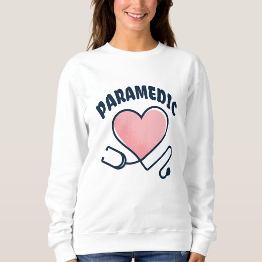 Paramedische stethoscoop met hart trui (Voorkant)