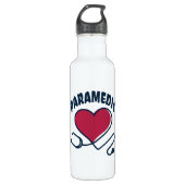 Paramedische stethoscoop met hart waterfles (Voorkant)