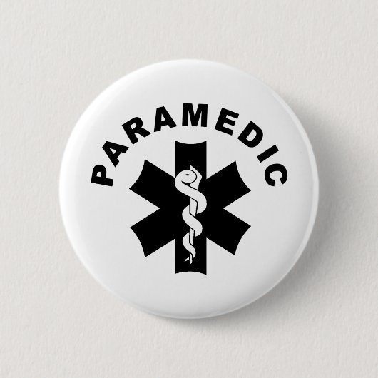 Paramedische thema ronde button 5,7 cm (Voorkant)