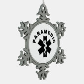 Paramedische thema tin sneeuwvlok ornament (Links)