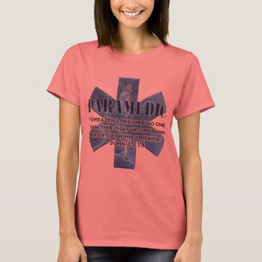 paramedische tweekleppige vers t-shirt (Voorkant)