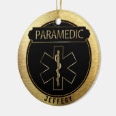 Paramedische 🚑 - UpScale Black en Gold Keramisch Ornament (Links)