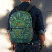 Parameterisatie van bladbloemvierkant bedrukte rugzak