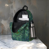 Parameterisatie van bladbloemvierkant bedrukte rugzak