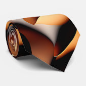 Parametrische 3D Bloemen Goud Modern Mozaïekpatroo Stropdas (Opgerold)