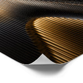 Parametrische golf wandkunst poster (Hoek)