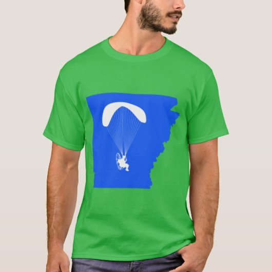 Paramotor Arkansas blauw T-shirt (Voorkant)