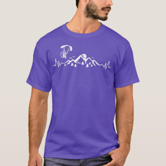 Paramotor Mountains Heartbeat Paraglider Paraglidi T-shirt
