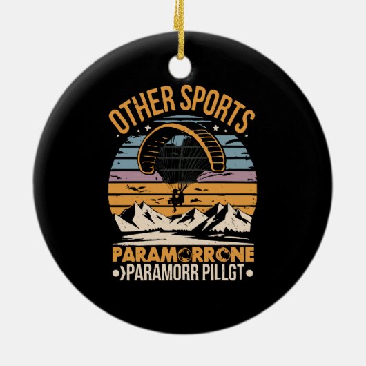 Paramotor Piloot Paramotoring Keramisch Ornament (Achterkant)
