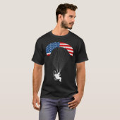Paramotor Pilot American Flag  Paramoto T-shirt (Voorkant volledig)