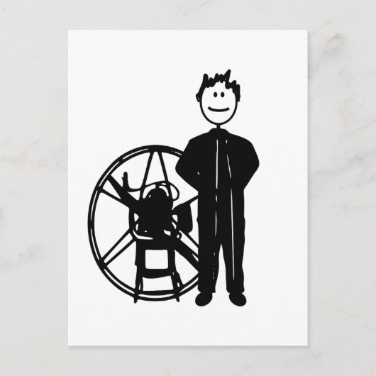 Paramotor Pilot Briefkaart (Voorkant)