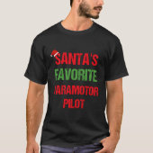 Paramotor Pilot Funny Pajama kerstcadeau T-shirt (Voorkant)